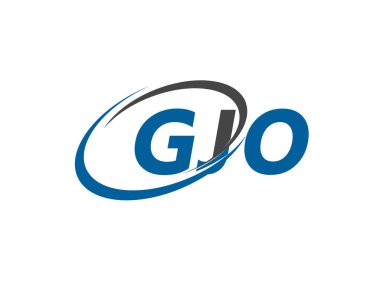 GJO yaratıcı logo tasarımı vektör çizimi