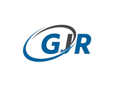 GJR yaratıcı logo tasarımı vektör çizimi