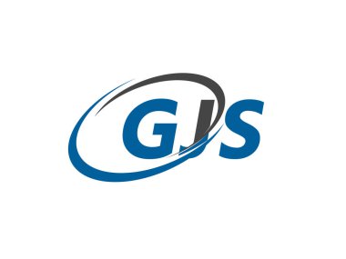 GJS yaratıcı logo tasarımı vektör çizimi