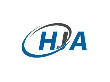 HJA yaratıcı logo tasarımı vektör çizimi
