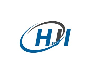 HJI yaratıcı logo tasarımı vektör çizimi
