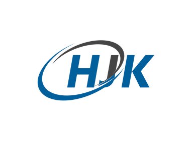 HJK yaratıcı logo tasarımı vektör çizimi