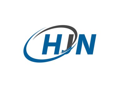 HJN yaratıcı logo tasarımı vektör çizimi