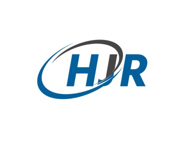 HJR yaratıcı logo tasarımı vektör çizimi