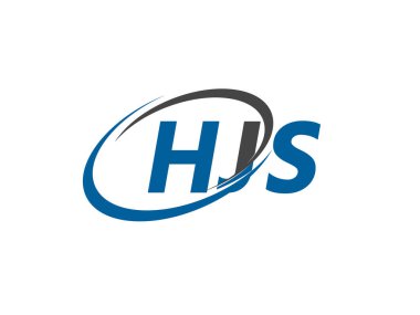 HJS yaratıcı logo tasarımı vektör çizimi