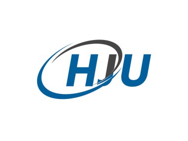 HJU yaratıcı logo tasarımı vektör çizimi