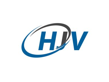 HJV yaratıcı logo tasarımı vektör çizimi