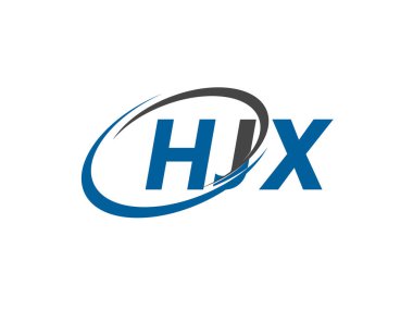 HJX yaratıcı logo tasarımı vektör çizimi