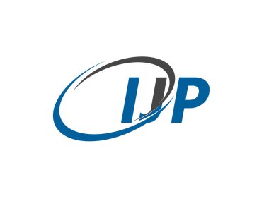 IJP yaratıcı logo tasarımı vektör çizimi
