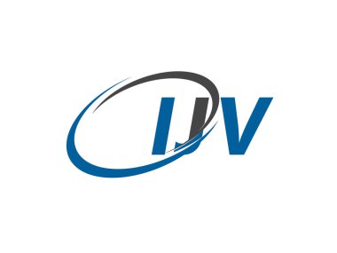 IJV yaratıcı logo tasarımı vektör çizimi