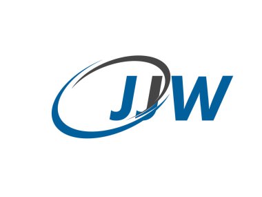 JJW yaratıcı logo tasarımı vektör çizimi