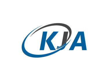 KJA yaratıcı logo tasarımı vektör çizimi