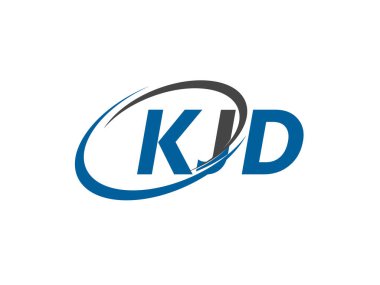 KJD yaratıcı logo tasarımı vektör çizimi