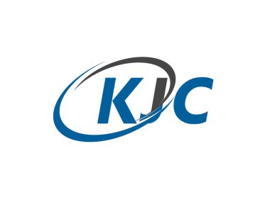 KJC yaratıcı logo tasarımı vektör çizimi