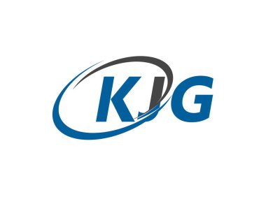 KJG yaratıcı logo tasarımı vektör çizimi