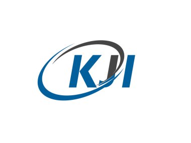 KJI yaratıcı logo tasarımı vektör çizimi