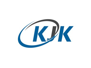KJK yaratıcı logo tasarımı vektör çizimi