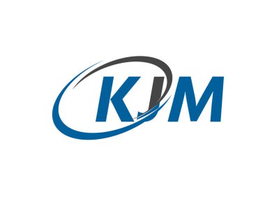 KJM yaratıcı logo tasarımı vektör çizimi