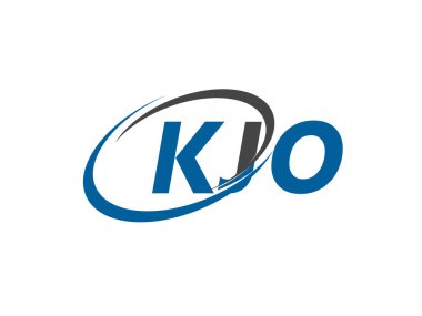 KJO yaratıcı logo tasarımı vektör çizimi
