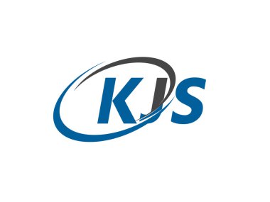 KJS yaratıcı logo tasarımı vektör çizimi