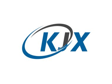 KJX yaratıcı logo tasarımı vektör çizimi