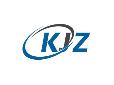 KJZ yaratıcı logo tasarımı vektör çizimi