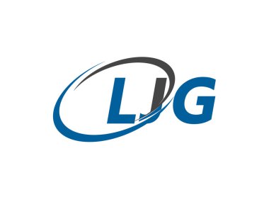 LJG yaratıcı logo tasarımı vektör çizimi