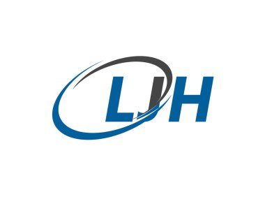 LJH yaratıcı logo tasarımı vektör çizimi