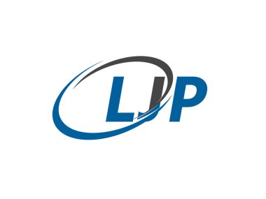 LJP yaratıcı logo tasarımı vektör çizimi