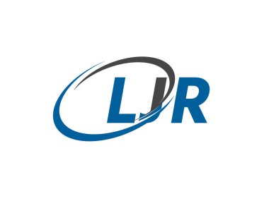 LJR yaratıcı logo tasarımı vektör çizimi