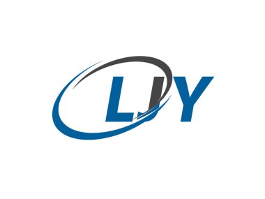 LJY yaratıcı logo tasarımı vektör çizimi