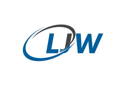 LJW yaratıcı logo tasarımı vektör çizimi