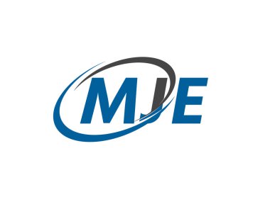 MJE yaratıcı logo tasarımı vektör çizimi