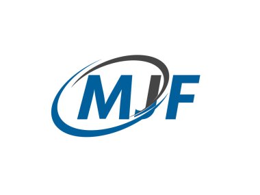 MJF yaratıcı logo tasarımı vektör çizimi