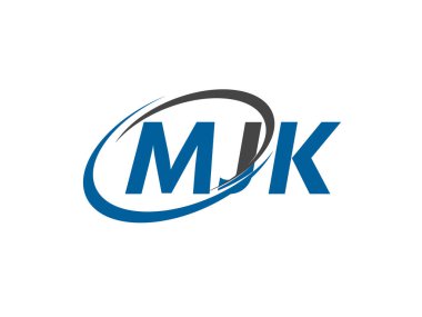 MJK yaratıcı logo tasarımı vektör çizimi