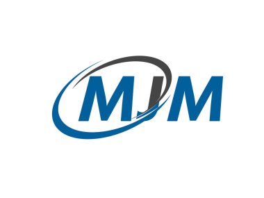 MJM yaratıcı logo tasarımı vektör çizimi