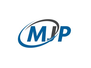 MJP yaratıcı logo tasarımı vektör çizimi