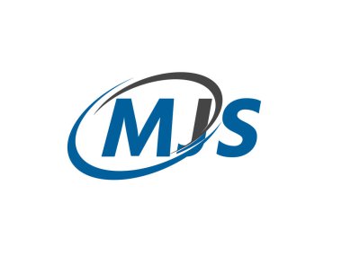 MJS yaratıcı logo tasarımı vektör çizimi