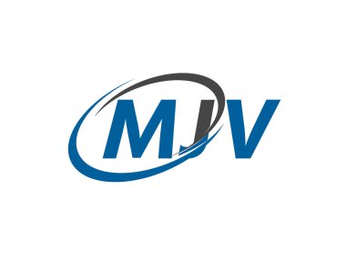 MJV yaratıcı logo tasarımı vektör çizimi