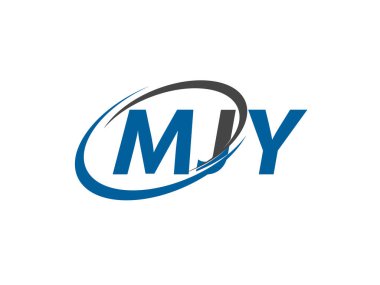 MJY yaratıcı logo tasarımı vektör çizimi