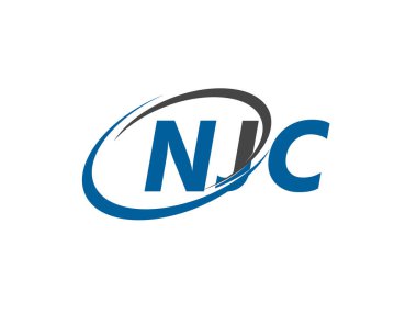 NJC yaratıcı logo tasarımı vektör çizimi