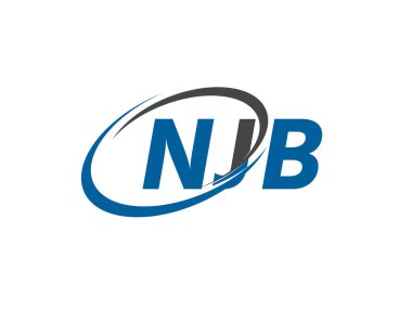 NJB yaratıcı logo tasarımı vektör çizimi