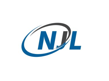 NJL yaratıcı logo tasarımı vektör çizimi