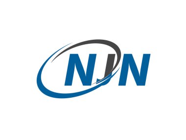NJN yaratıcı logo tasarımı vektör çizimi