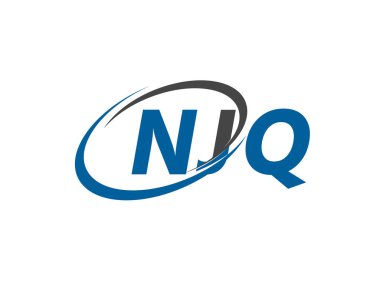 NJQ yaratıcı logo tasarımı vektör çizimi