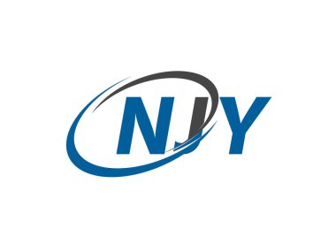 NJY yaratıcı logo tasarımı vektör çizimi
