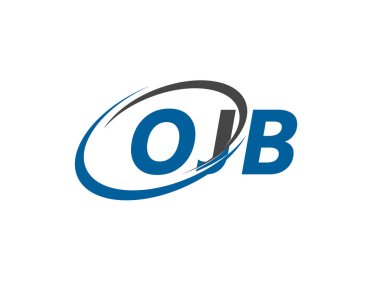 OJB yaratıcı logo tasarımı vektör çizimi