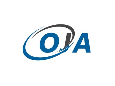 OJA yaratıcı logo tasarımı vektör çizimi