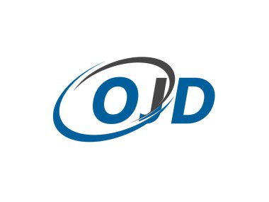 OJD yaratıcı logo tasarımı vektör çizimi