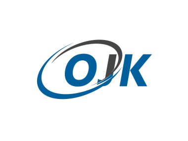 OJK yaratıcı logo tasarımı vektör çizimi